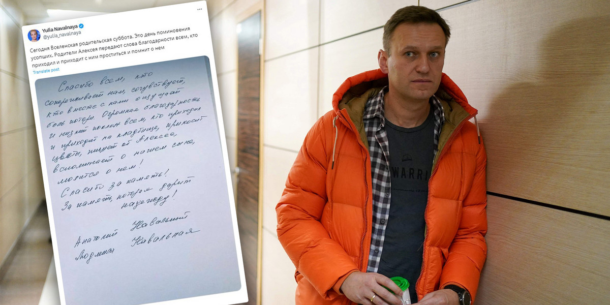 Julia Nawalna opublikowała wzruszający list.
