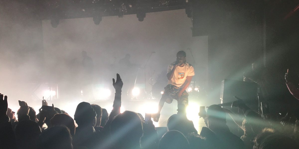 Kendrick Lamar performing at the Music Hall of Williamsburg in Brooklyn, NY. on December 16, 2016.