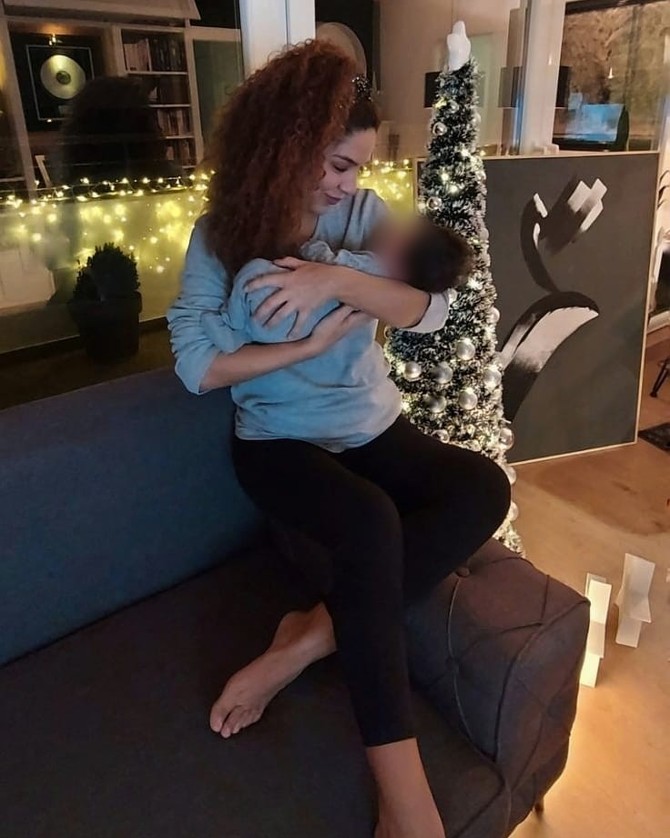 Milena Lasić sa sinom