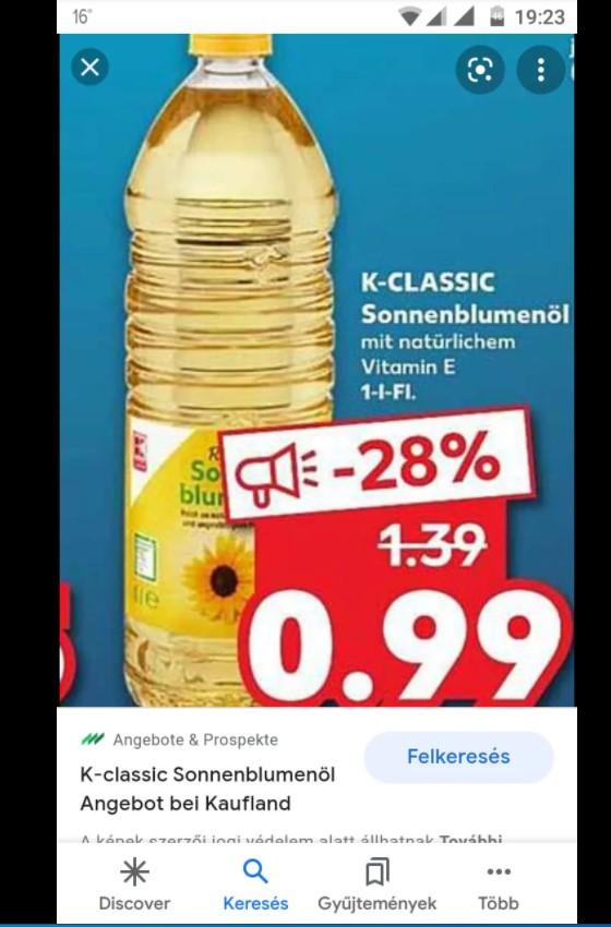 Átszámolva 350 forintot kell fizetni a német boltban ezért a magyar étolajért /Fotó: Facebook