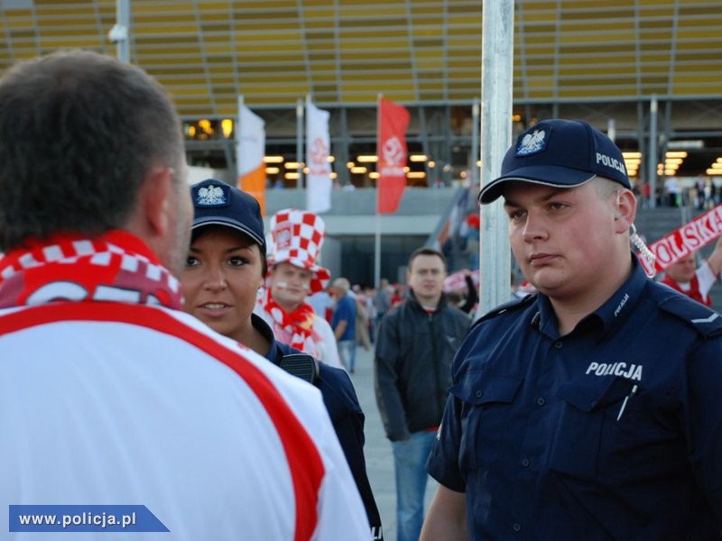 Policjanci podczas meczu Polska-Niemcy