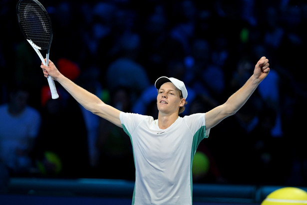 Jannik Sinner cieszy się z awansu do finału turnieju ATP Finals