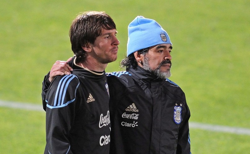 Lionel Messi i Diego Maradona