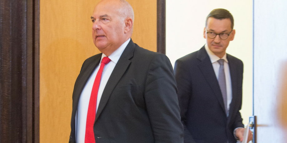 Minister finansów Tadeusz Kościński i premier Mateusz Morawiecki