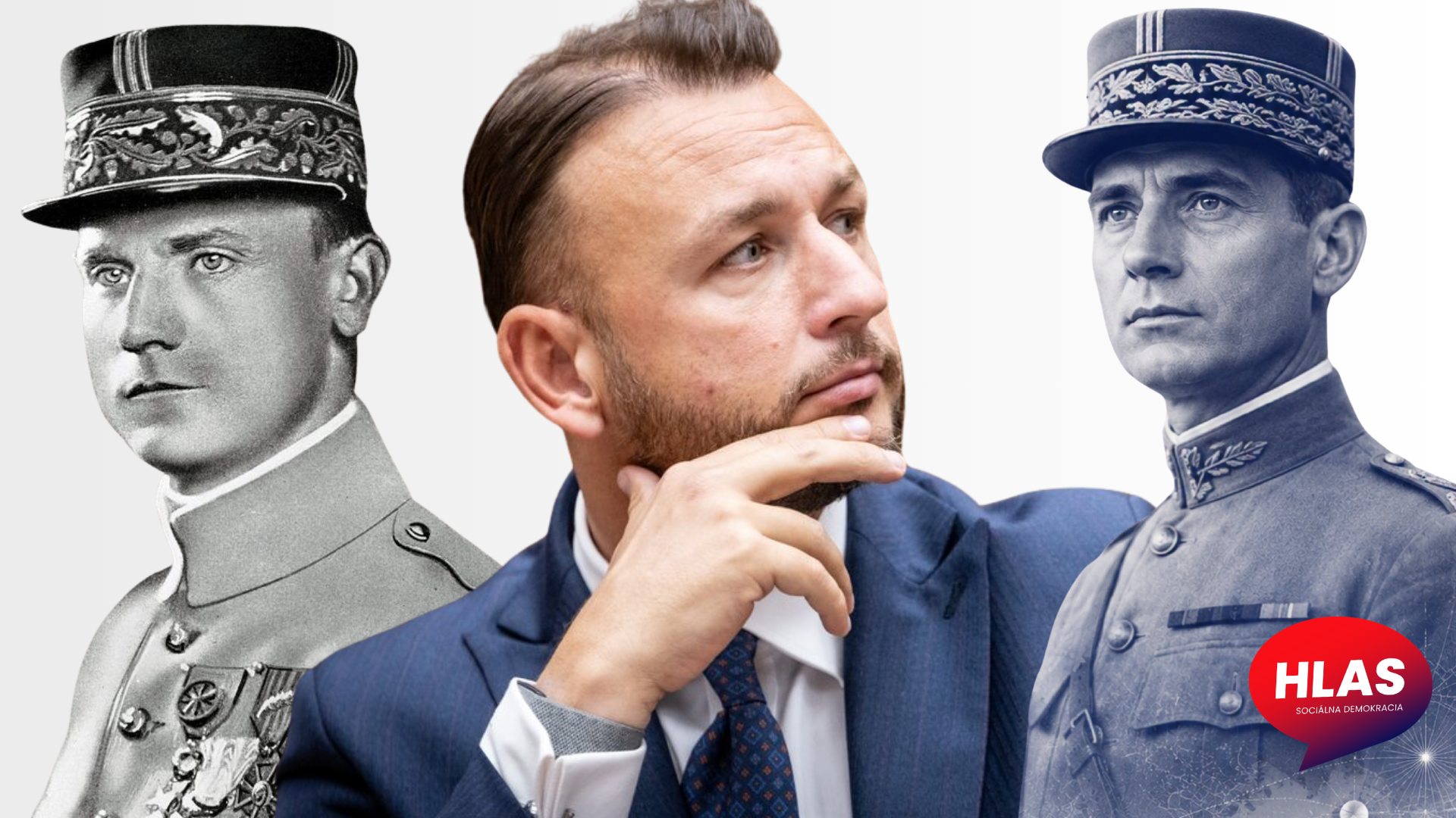 Podoba Milana Rastislava Štefánika zhotovená Ministrom Matúšom Šutajom eštokom a porovnanie s historickou snímkou 