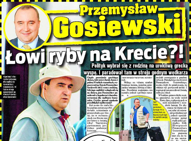 Gosiewski łowi ryby na Krecie