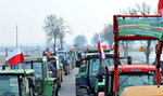 Protest rolników między Sieradzem a Kaliszem
