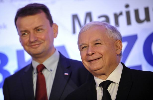 Jarosław Kaczyński podczas konwencji wyborczej przewodniczącego KP PiS Mariusza Błaszczaka