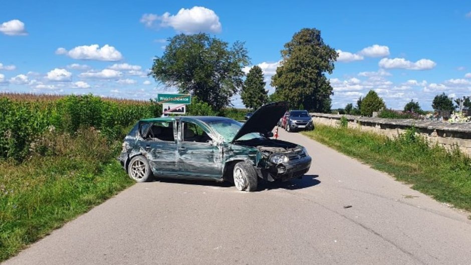 Miejsce wypadku, w którym ucierpiało rodzeństwo