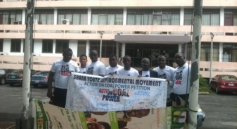 Group march to EPA to fight against coal power plant in Ghana 