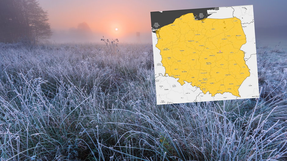 IMGW wydał potrójne ostrzeżenia meteorologiczne (screen: IMGW)