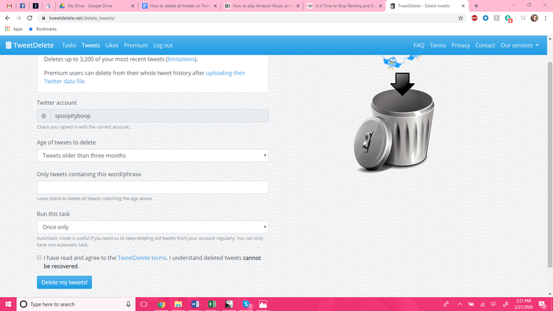 How to delete all tweets on Twitter 1