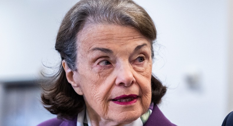 Sen. Dianne Feinstein, D-Calif., is seen in the U.S. Capitol subway on February 15, 2023.Getty Images