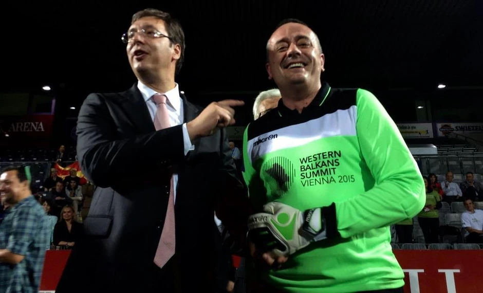 Aleksandar Vučić bodrio je s tribina golmana tima "Future EU" Aleksandra Antića