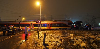 Zderzenie pociągu z tirem w Łodzi