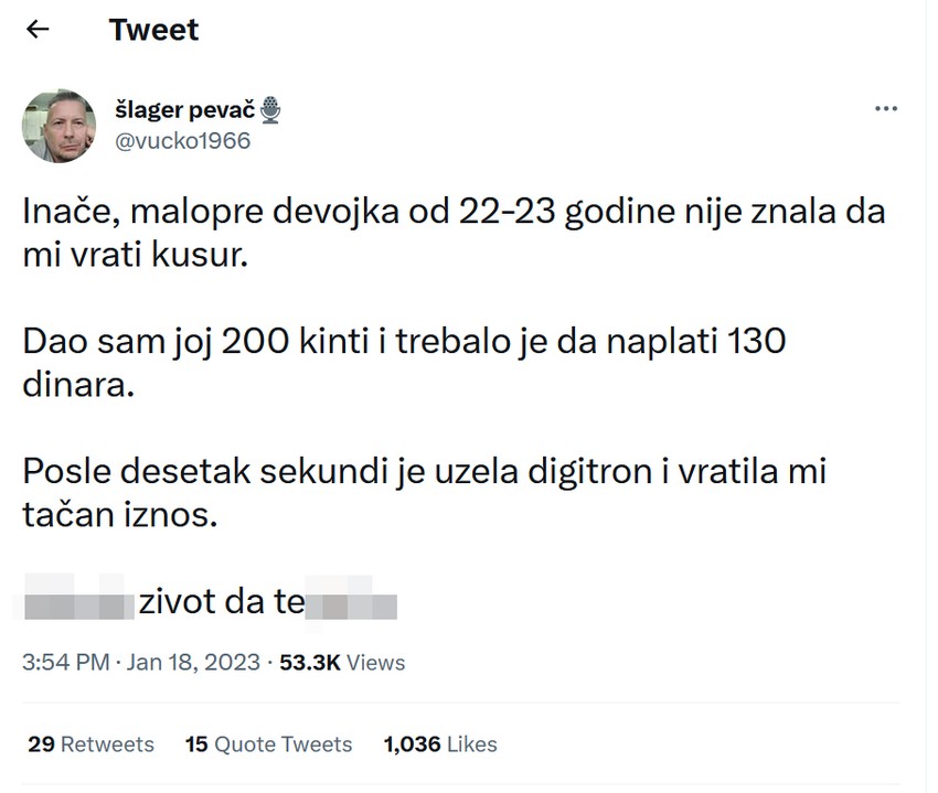 Tvit koji je podigao buru