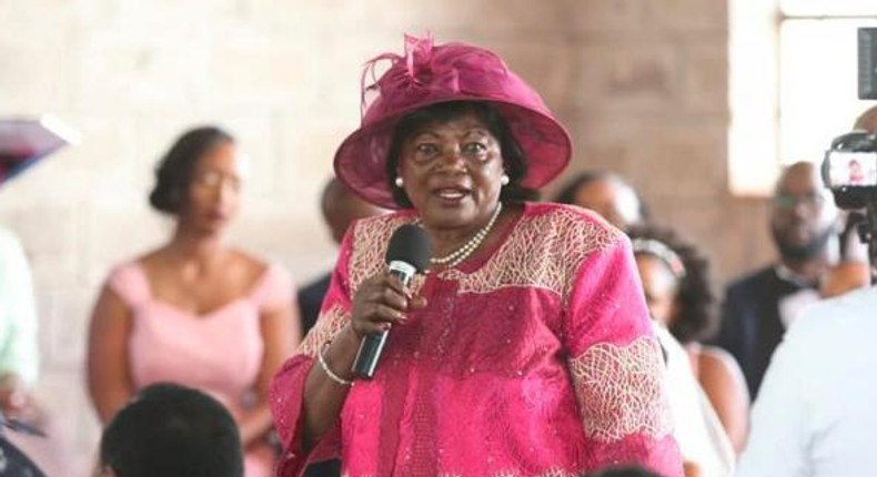 Former First Lady Mama Ngina Kenyatta at the wedding