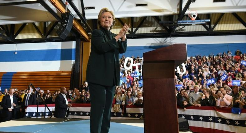 Hillary Clinton holds leads in several battleground states, ranging from razor-thin, in North Carolina, to moderate in Florida and Pennsylvania and commanding in Virginia