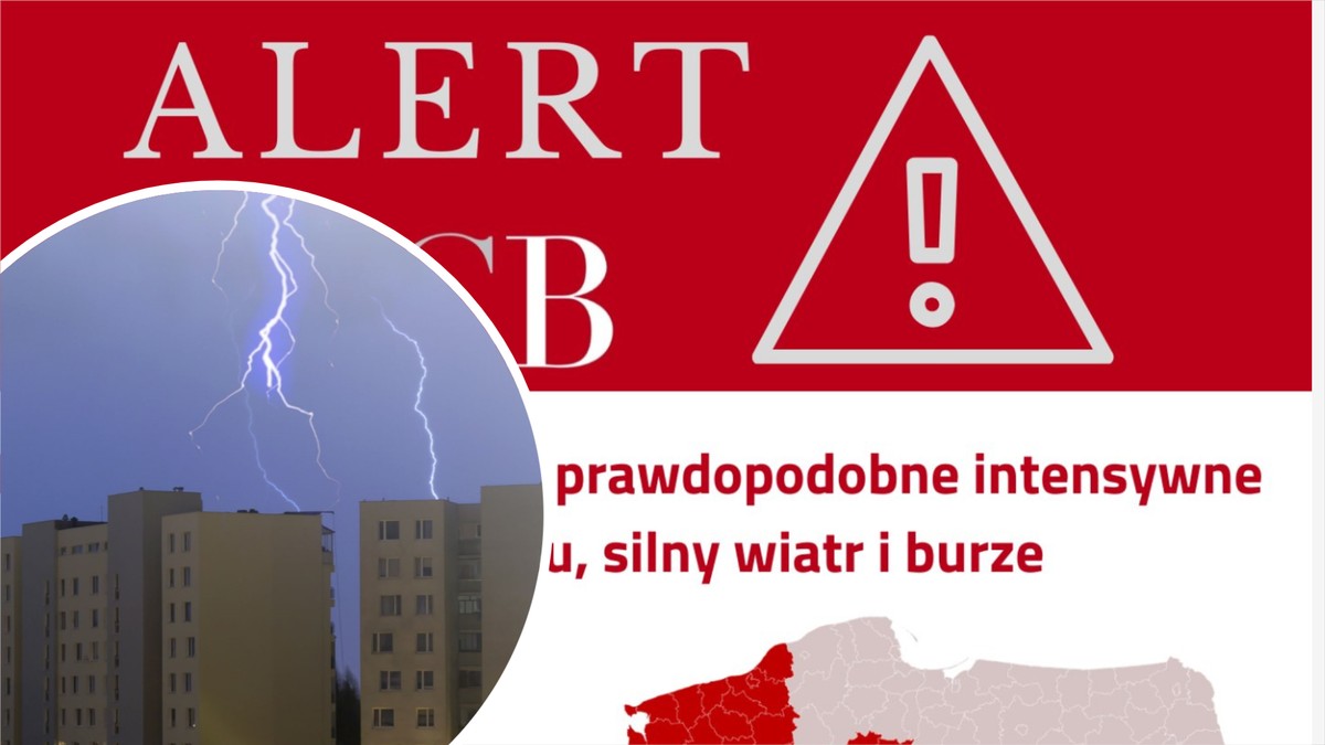 Gdzie uderzą burze? RCB wydało alert dla 13 województw