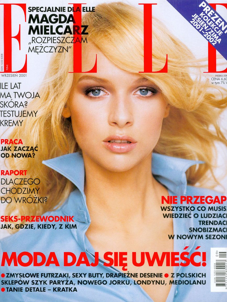 Magda Mielcarz na okładce ELLE w 2001 r.