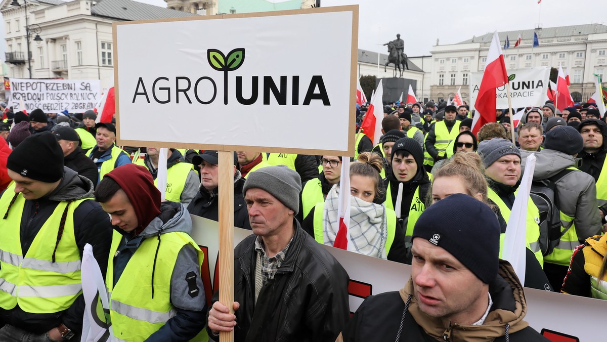 Protest rolników w Warszawie