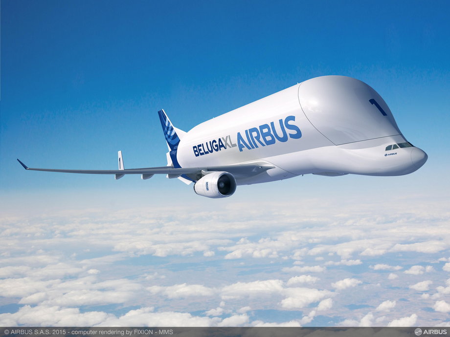 Z ładunkiem ważącym 53 tony Airbus BelugaXL pokona trasę do 4 tys. km