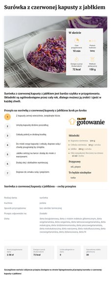 Surówka z czerwonej kapusty z jabłkiem