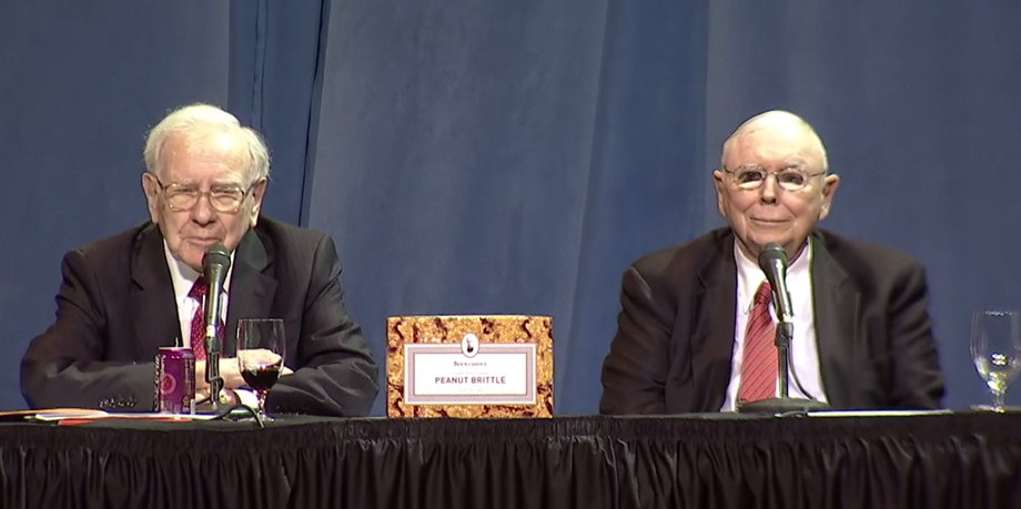 Buffett and Charlie Munger onstage this weekend.