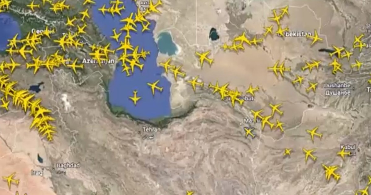 Flight radar shows airspace empty over Iran after US, Israel strikes ...