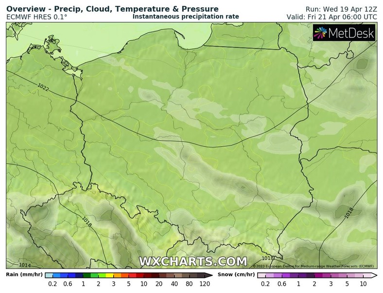 W nocy wyż wszędzie zapewni już stabilną pogodę