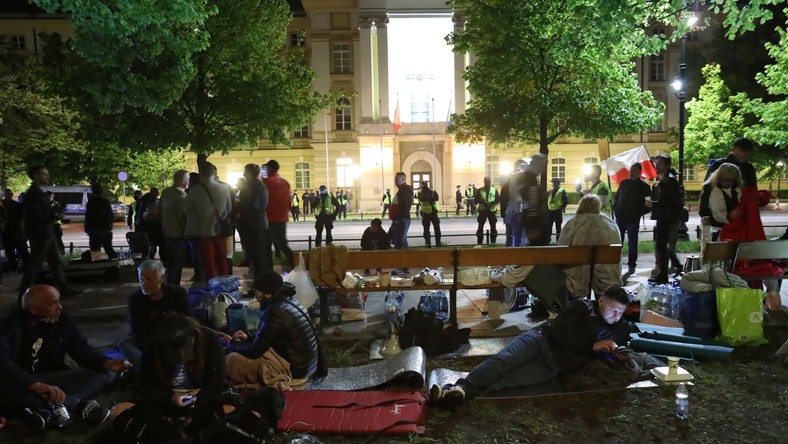 Protest przedsiębiorców w centrum Warszawy