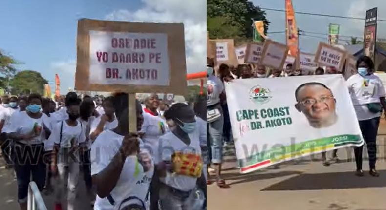 Cape Coast shows massive support for Agric minister’s 2024 presidential bid (video) 