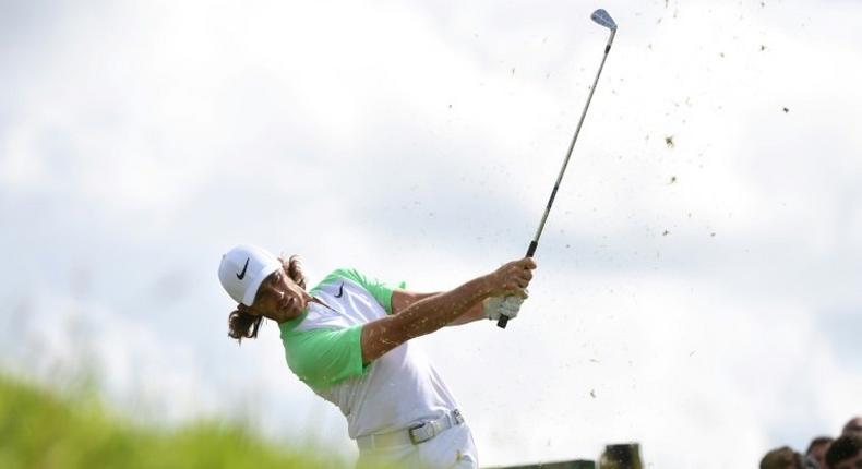 British player Tommy Fleetwood competes during the French Open on July 2, 2017