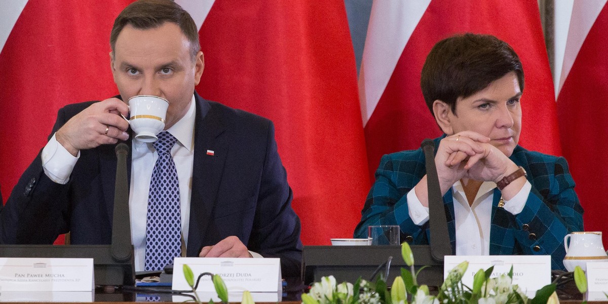 Beata Szydło i Andrzej Duda