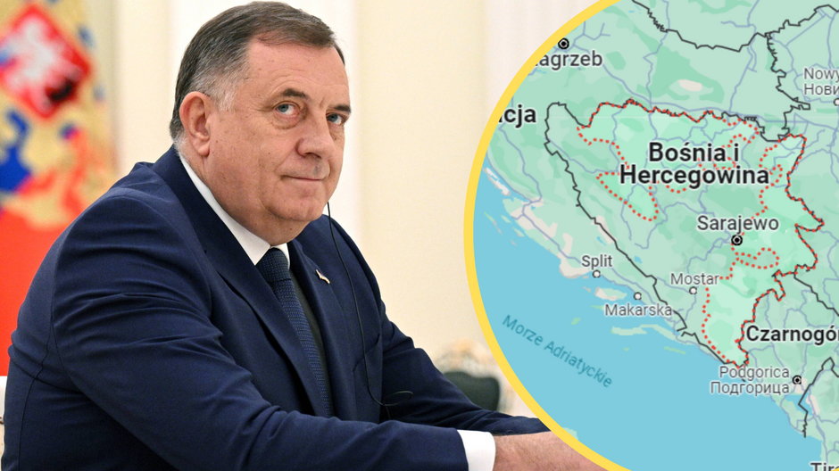 Milorad Dodik (Screen: Google Maps) — Moskwa, 23 Maja 2023 r.