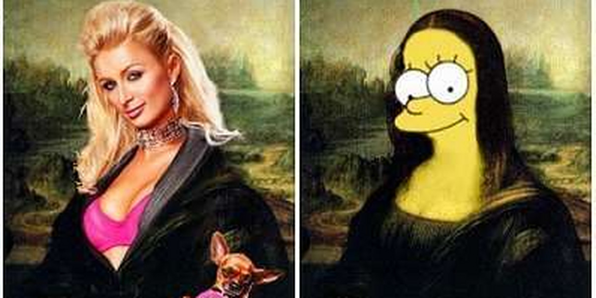 Mona Lisa pokazuje pupę