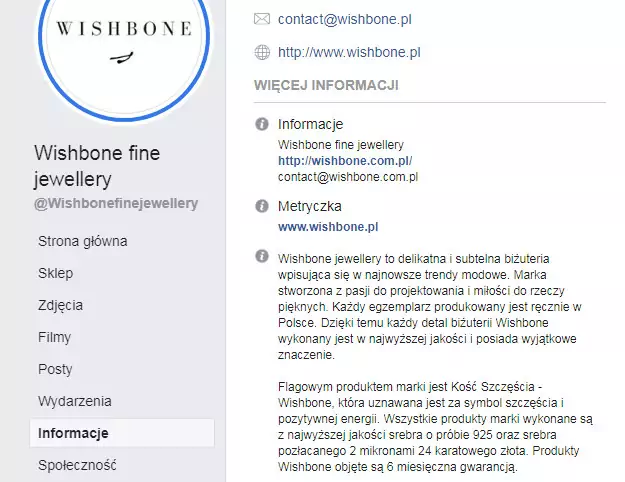 Wishbone fine jewellery / screen z Facebboka