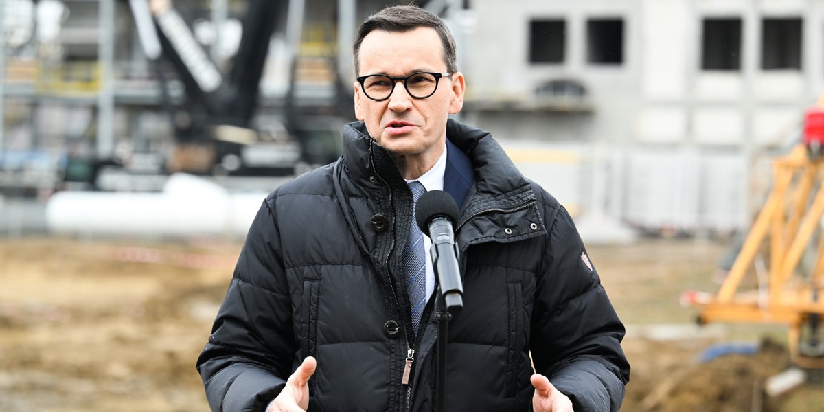 Premier Mateusz Morawiecki podczas sobotniej wizyty w zakładzie Orlen Południe – Jedlicze.