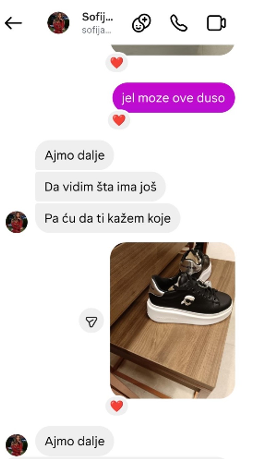 Isplivale šok prepiske Sofije i Daneta (70): "Ženo moja, dođi da se mazimo"