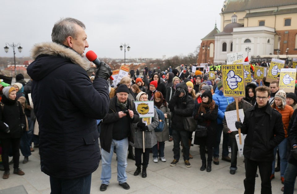  Marsz "Powiedz nie rasizmowi" na placu Zamkowym w Warszawie