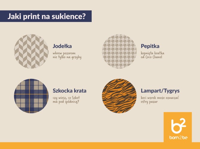 Wzory na sukienkach - jak się nazywają?