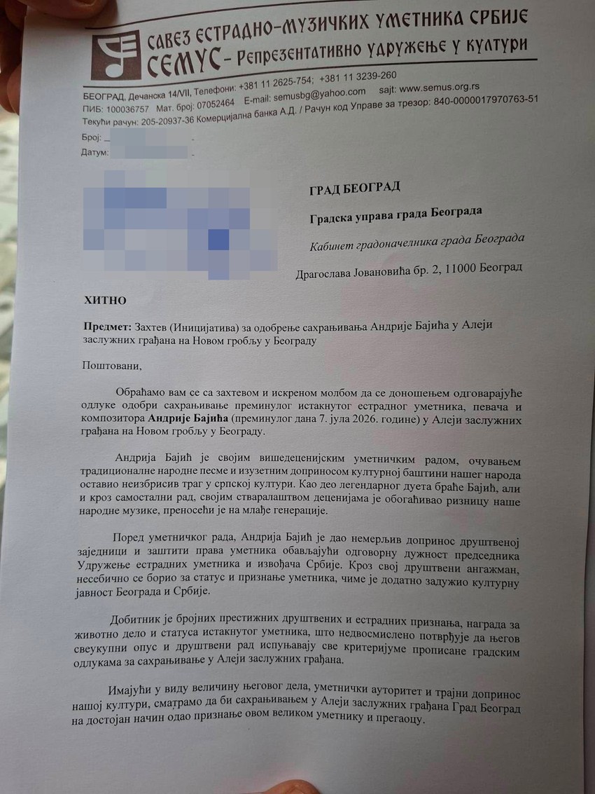 Saopštenje Semusa