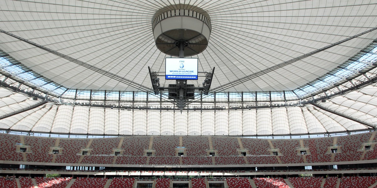 Reprezentacja siatkarzy na Stadionie Narodowym