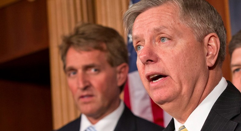 Sen. Lindsey Graham, R-S.C., and Sen. Jeff Flake, R-Ariz.