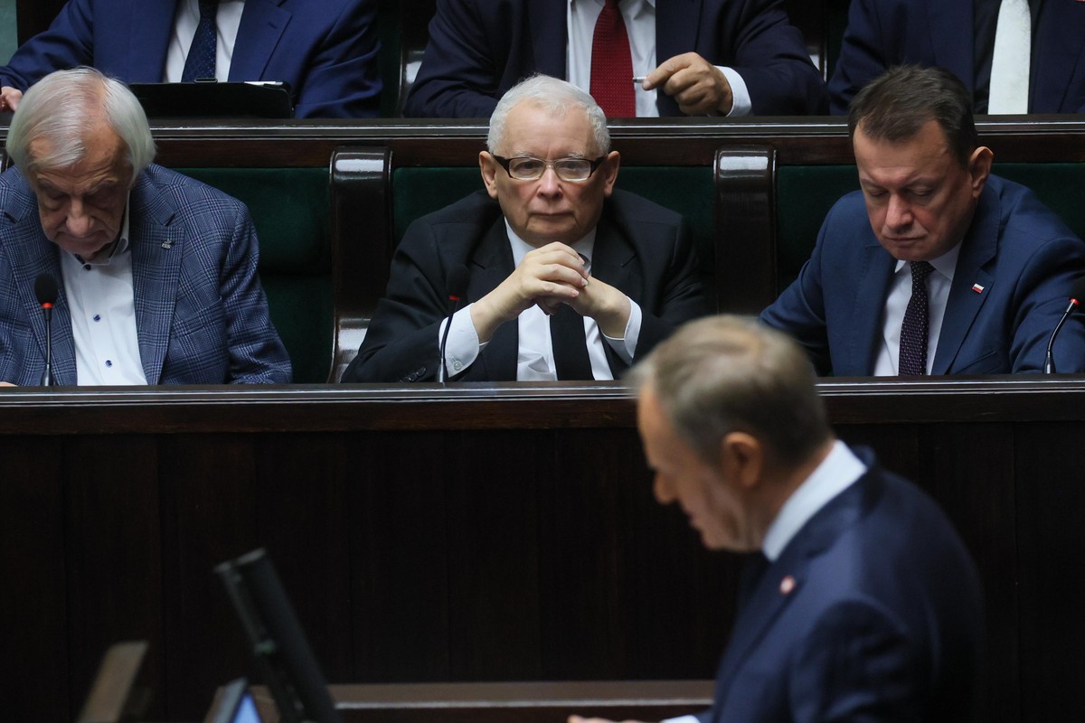 Jarosław Kaczyński i Donald Tusk w Sejmie