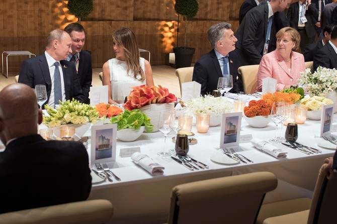 Vladmir Putin i Melanija Tramp na Samitu G-20