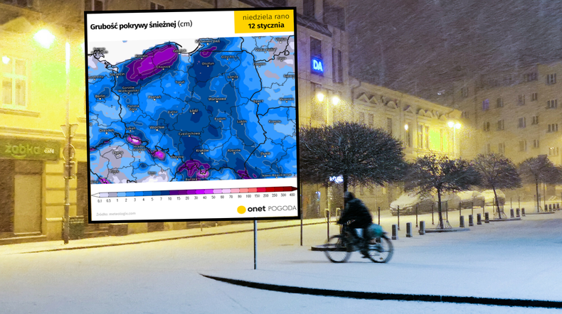 Zimowa pogoda wkracza do Polski. Śnieżyce nie ominą żadnego regionu (mapa: meteologix.com)