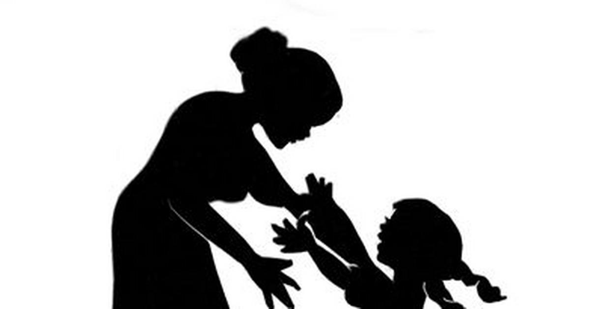 black mother and baby silhouette