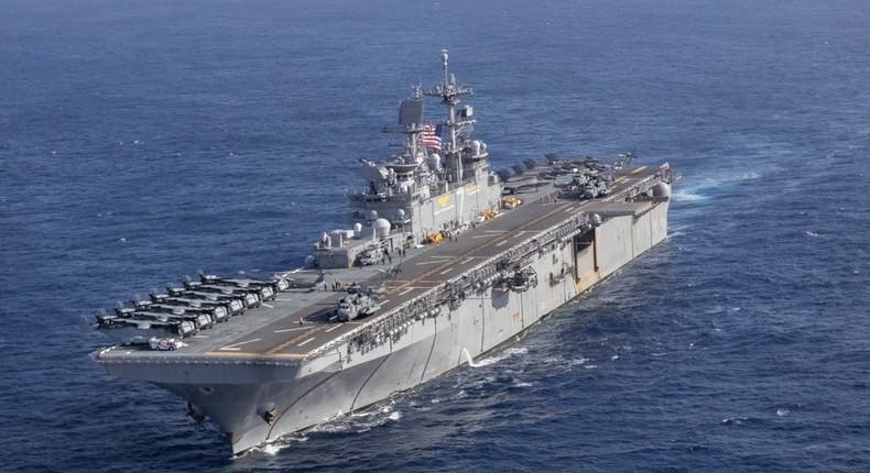 The USS Tripoli in the East China Sea.US Marine Corps photo by Lance Cpl. Christopher Lape