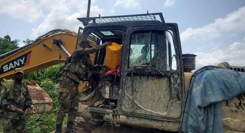 Operation Halt II at galamsey site